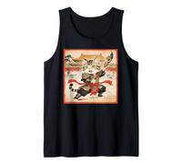 Chibi Asiatico Cinese Guerriero Gatto - Meow Kung Fu Vintage Art Canotta