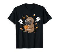 Chibi Bradipo Hazmat Halloween Candy Cute Maglietta