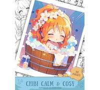 Chibi Calm & Cozy Coloring Book: Cute and Relaxing Chibi Coloring Pages with Cozy Cafés, Rainy Days, Cottagecore Scenes and Adorable Characters for ... Relax, De-Stress and Enjoy Cute Chibi Moments