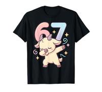 Chibi Dabbing Capra 67 Meme 6-7 Dancing Farm Amante degli Animali Maglietta