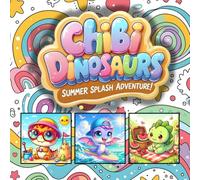 Chibi Dinosaurs: Summer Splash Adventure!: 60+ Fun & Cute Coloring Pages for Kids Ages 3-8