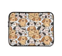 Chibi Dogs - Custodia imbottita per computer portatile da 13 pollici, morbida, trapuntata, impermeabile, con motivo cani