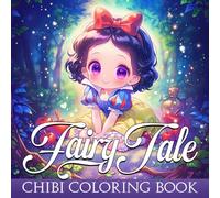 Chibi Fairy Tale Coloring Book: Fantasy Coloring pages with Cute Anime Girl Illustrations for Girls and Kids Ages 4 to 8 Creative Fun and Gift