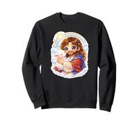 Chibi Gesù Cristo Kawaii Tenendo l'Agnello Felpa