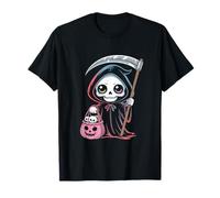 Chibi Grim Mietitore Gotico Halloween Maglietta