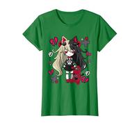 Chibi Kawaii Emo Pastel Goth Girl con Coniglietto Triste Maglietta