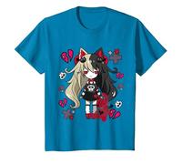 Chibi Kawaii Emo Pastel Goth Girl con Coniglietto Triste Maglietta