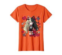 Chibi Kawaii Emo Pastel Goth Girl con Coniglietto Triste Maglietta
