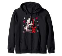 Chibi Kawaii Emo Pastel Goth Ragazza Giapponese Raccapricciante Anime Felpa con Cappuccio