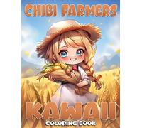Chibi Kawaii Farmers Coloring Book: Beautiful Coloring pages with Farm Life and Manga Inspired Anime Characters for Kids Teens Creative Escape