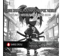 Chibi Kawaii Postapocalyptic World Cyberpunk & Wasteland Coloring Book | 50 One-Sided Pages | Cute & Gritty Chibi Illustrations | Perfect Gift for ... & Adults | Futuristic & Dystopian Adventure
