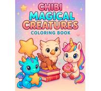 Chibi Magical Creatures Coloring Book: 30 Adorable Fantasy Characters to Color - Relaxing and Creative Coloring Pages for Kids, Teens, and Adults