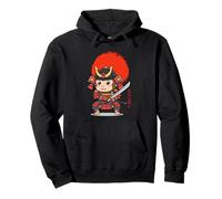 Chibi Monkey Samurai Full Armor Guerriero Giapponese Felpa con Cappuccio