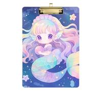 Chibi - Portablocco in plastica formato A4, con clip, impermeabile, impermeabile, per classi di quinta elementare, per insegnanti, dimensioni 22,9 x 30,5 cm
