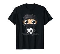 Chibi Soccer Ninja Boy con Pallone da Calcio Maglietta