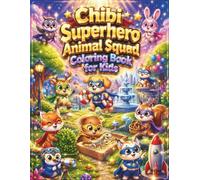 Chibi Superhero Animal Squad Coloring Book for Kids: Fun Adventures with Cute Heroes, Bold Lines, and Creative Activity Pages