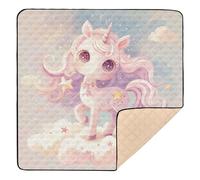 Chibi - Tappetino da gioco per bambini a forma di sirena, colorato, grande, robusto, non tossico, pieghevole, per la stanza dei giochi, per bambini, 127 x 127 cm