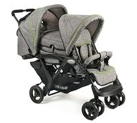 CHIC 4 BABY 275 32 - Passeggino gemello Duo, con borsa per il trasporto e parapioggia, colore: grigio jeans