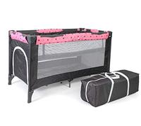 Chic 4 Baby 340 83 - Lettino da viaggio LUXUS con base per neonati e borsa per il trasporto, motivo stelline, colore: Grigio