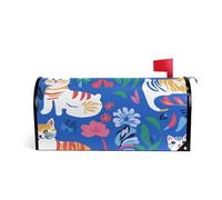Chic American Cats Royal Blue Decorative cassetta postale copre magnetico per halloween unico pasqua mailbox copre magnetico standard dimensioni copertura para buzon