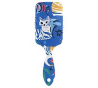Chic American Cats Royal Blue friendly blow dry brush Progettato spazzola da massaggio per capelli corti con manico ergonomico cepillo para pelo rizado
