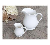 Chic Antique - Elegante caraffa per il latte, 18 cm, 1 l, 100% porcellana bianca, perfetta per ghirlande di caffè, tè e decorazioni, dalla serie Provenza