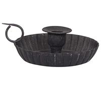 Chic Antique - Portacandela in metallo anticato, per candele, stile shabby vintage, altezza 6 cm, diametro 16 cm