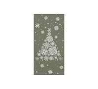 Chic Antique Tovaglioli di carta tovaglioli natalizi con fiocchi di neve e albero di Natale, diverse misure e motivi (38003-21, albero d'oliva, 20 x 10 cm)