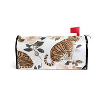 Chic Bengala Cats Bianco Decorativo Casella Postale Copertura per Primavera Divertente Giorno Memoriale Casella Postale Copre Magnetico Formato Standard Caja de Correos