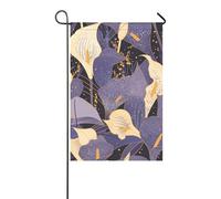 chic bianco e viola Calla giglio vintage vacanze cantiere bandiere per esterno Pasqua banner per decorazione giardino 30,5 x 45,7 cm doppio lato