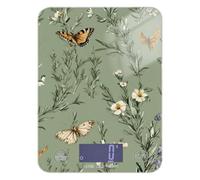 Chic - Bilancia per alimenti al rosmarino, verde salvia selvatica, facile da pulire, per uso domestico, 5 kg/5 g, con 4 unità per la perdita di peso (batterie non incluse)