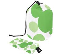 Chic - Borsa per il trucco impermeabile con coulisse, da donna, perfetta per organizzare e proteggere gli elementi essenziali di bellezza, geometrico circolare verde, Multicolore,