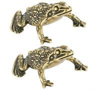Chic Brass Frog Statue Vintage Toad Figurine per Sofisticato Home Decor