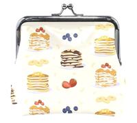 Chic Breakfast Portamonete e Borse in pelle con chiusura a bacio, piccolo portafoglio per ragazze, color crema chic per la colazione, taglia unica, Crema per la colazione chic, Taglia unica, Classico