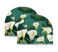 Chic Calla Lily Turchese Acrilico Auto Portatovaglioli per Bagno, Ristorante Portatovaglioli autoportante con Peso Home Decor