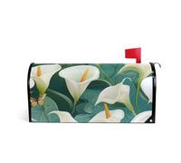 Chic Calla Lily Turchese Cassetta postale decorativa avvolge magnetica per il giorno commemorativo carino halloween mailbox copre dimensioni standard copertura para buzon