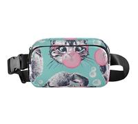 Chic Cats Aqua Marsupio da donna, marsupio impermeabile con stampa a tracolla, chic Cats Aqua, 20,3 x 13,5 x 5,8 cm, divertente, carino, chic Cats Aqua, 20,3 x 13,5 x 5,8 cm, divertente e carino, Chic