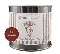 CHIC CHALK - 500 ml MARSALA - Pittura gessosa super opaca. Aderisce su tutte le superfici senza primer o carteggio. Ideale per ottenere mobili in stile Shabby e non solo.