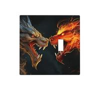 Chic Cool Due Fighting Roaring Dragon Placche da parete decorative copertura interruttore luce 2 gang coperture elettriche piastra elettrica copertura copertura copertura in termoplastica per