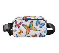 Chic Farfalla Multi Fanny Pack Donna Impermeabile Marsupio Hip Pack Carino Marsupio per Uomo, Chic Farfalla Multi, 20,3 x 13,5 x 5,8 cm, Divertente Carino, Chic Farfalla Multi, 20,3 x 13,5 x 5,8 cm