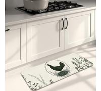 Chic Farmhouse - Tappetini da cucina per pavimento, design rustico con polli, morbidi, imbottiti, confortevoli, lavabili, antiscivolo, per aree di cottura, 40,6 x 119,6 cm
