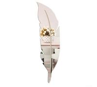 Chic Feather - Adesivi da parete a specchio per decorazione domestica contemporanea e arte (sinistra)