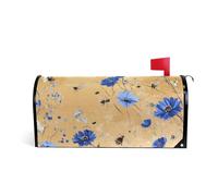 Chic Fiordaliso Oro Floreale Decorativo Copertura della cassetta postale per il Ringraziamento unico mailbox copre inverno dimensioni standard Caja de correos
