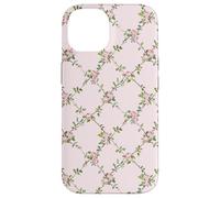 Chic Floral Heirloom Pastel Pink Cottagecore Roses Romantic Custodia per iPhone 14