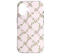 Chic Floral Heirloom Pastel Pink Cottagecore Roses Romantic Custodia per iPhone 16