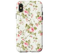 Chic Floral Heirloom Pastel Pink Cottagecore Roses Romantic Custodia per iPhone X/XS