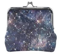 Chic Galaxy Star Constellation - Custodia per monete in pelle per donna e ragazza, con fibbia di blocco, costellazione di stelle galassia chic, OneSize, Costellazione Di Stelle Galassia Chic, Taglia