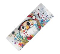 Chic Gnome Merry Christmas Artistic Graffiti stampato yoga tappetino da viaggio Per pavimento, gomma naturale antiscivolo, con borsa da yoga per tappetino tapete para ejercicio 180,3 x 66 cm
