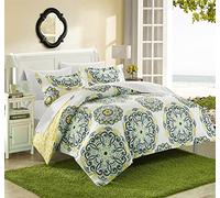 Chic Home Ibiza Biancheria da Letto con federe Decorative, Cotone, Giallo, Duvet - Twin