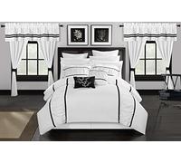 Chic Home Mayan Set Copripiumino da 24 Pezzi, Microfibra, Bianco, King